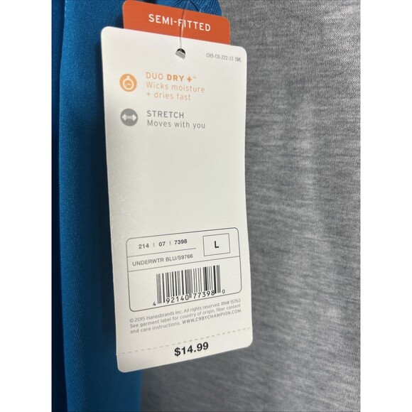 Champion Duo Dry Tank Top Women’s T-Back Turquoise  Size Large  #1 - Picture 3 of 11